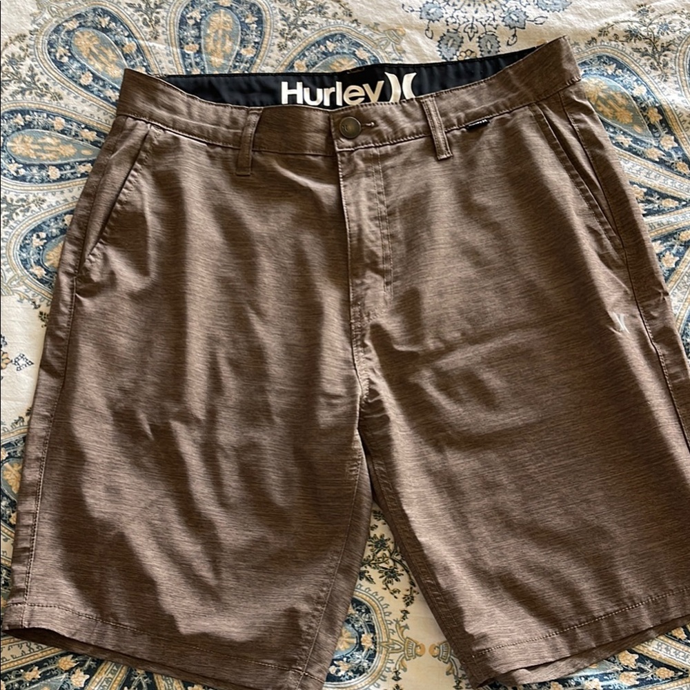 Hurley Brown Hybrid Shorts Lightweight Casual